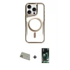ieg™ iPhone 11 Pro Max Kılıf Yadigar Klasik Özel Seri - Siyah 360 Mat Full Body Arka Koruyucu + Rainbow Kamera Lens Koruma Cam - GD