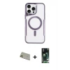 ieg™ iPhone 11 Pro Max Kılıf Yadigar Klasik Özel Seri - Siyah 360 Mat Full Body Arka Koruyucu + Rainbow Kamera Lens Koruma Cam - GD