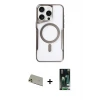 ieg™ iPhone 11 Pro Max Kılıf Yadigar Klasik Özel Seri - Siyah 360 Mat Full Body Arka Koruyucu + Rainbow Kamera Lens Koruma Cam - GD