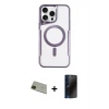 ieg™ iPhone 11 Pro Max Kılıf Yadigar Klasik Özel Seri - Siyah 3D Antistatik Hayalet Cam Ekran Koruyucu + Rainbow Kamera Lens Koruma Cam - YL
