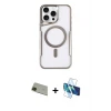 ieg™ iPhone 11 Pro Max Kılıf Yadigar Klasik Özel Seri - Siyah 3D Antistatik Seramik Nano Ekran Koruyucu + Rainbow Kamera Lens Koruma Cam - YL