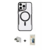 ieg™ iPhone 11 Pro Max Kılıf Yadigar Klasik Özel Seri - Siyah 6D Mat Seramik Hayalet Nano Ekran Koruyucu + Pers Alüminyum Kamera Lens - YL