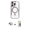 ieg™ iPhone 11 Pro Max Kılıf Yadigar Klasik Özel Seri - Siyah 6D Mat Seramik Hayalet Nano Ekran Koruyucu + Pers Alüminyum Kamera Lens - YL