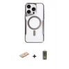 ieg™ iPhone 11 Pro Max Kılıf Yadigar Klasik Özel Seri - Siyah Joko Magic 5D Hayalet Cam + Renkli Kamera Lens Koruma Cam - MI