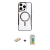 ieg™ iPhone 11 Pro Max Kılıf Yadigar Klasik Özel Seri - Siyah Polymer Nano Ekran Koruyucu + Renkli Kamera Lens Koruma Cam - MI