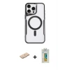 ieg™ iPhone 11 Pro Max Kılıf Yadigar Klasik Özel Seri - Siyah Polymer Nano Ekran Koruyucu + Renkli Kamera Lens Koruma Cam - MI