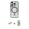 ieg™ iPhone 11 Pro Max Kılıf Yadigar Klasik Özel Seri - Siyah Polymer Nano Ekran Koruyucu + Renkli Kamera Lens Koruma Cam - YL