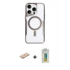 ieg™ iPhone 11 Pro Max Kılıf Yadigar Klasik Özel Seri - Siyah Polymer Nano Ekran Koruyucu + Renkli Kamera Lens Koruma Cam - YL