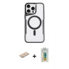 ieg™ iPhone 11 Pro Max Kılıf Yadigar Klasik Özel Seri - Siyah Polymer Nano Ekran Koruyucu + Renkli Kamera Lens Koruma Cam - YL