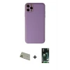 ieg™ iPhone 11 Pro Max Kılıf Yadigar Klasik - Siyah 360 Mat Full Body Arka Koruyucu + Rainbow Kamera Lens Koruma Cam - GD