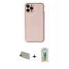 ieg™ iPhone 11 Pro Max Kılıf Yadigar Klasik - Siyah Polymer Nano Ekran Koruyucu + Rainbow Kamera Lens Koruma Cam - GD