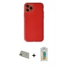 ieg™ iPhone 11 Pro Max Kılıf Yadigar Klasik - Siyah Polymer Nano Ekran Koruyucu + Rainbow Kamera Lens Koruma Cam - GD