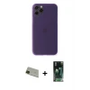 ieg™ iPhone 11 Pro Max Kılıf Yadigar Yansıma Serisi - Şeffaf 360 Full Body Arka Koruyucu + Rainbow Kamera Lens Koruma Cam - YL