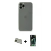 ieg™ iPhone 11 Pro Max Kılıf Yadigar Yansıma Serisi - Şeffaf 360 Full Body Arka Koruyucu + Rainbow Kamera Lens Koruma Cam - YL