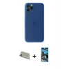 ieg™ iPhone 11 Pro Max Kılıf Yadigar Yansıma Serisi - Siyah 34D Izgaralı Cam + Rainbow Kamera Lens Koruma Cam - GD