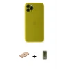 ieg™ iPhone 11 Pro Max Kılıf Yadigar Yansıma Serisi - Siyah Joko Magic 5D Hayalet Cam + Renkli Kamera Lens Koruma Cam - TU