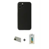 ieg™ iPhone 11 Pro Max Kılıf Yadigar Yansıma Serisi - Siyah Polymer Nano Ekran Koruyucu + Rainbow Kamera Lens Koruma Cam - YL