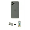 ieg™ iPhone 11 Pro Max Kılıf Yadigar Yansıma Serisi - Siyah Polymer Nano Ekran Koruyucu + Rainbow Kamera Lens Koruma Cam - YL