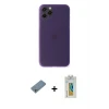 ieg™ iPhone 11 Pro Max Kılıf Yadigar Yansıma Serisi - Siyah Polymer Nano Ekran Koruyucu + Shine Kamera Lens Koruma Cam - GS
