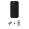 ieg™ iPhone 11 Pro Max Kılıf Yadigar Yansıma Serisi - Siyah Polymer Nano Ekran Koruyucu + Shine Kamera Lens Koruma Cam - SABE