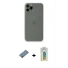 ieg™ iPhone 11 Pro Max Kılıf Yadigar Yansıma Serisi - Siyah Polymer Nano Ekran Koruyucu + Shine Kamera Lens Koruma Cam - GS