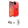 ieg™ iPhone 11 Pro Max Kılıf Yankı Form Prime - Şeffaf Pasifik Cam Ekran Koruyucu + Rainbow Kamera Lens Koruma Cam - YL