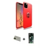 ieg™ iPhone 11 Pro Max Kılıf Yankı Form Prime - Siyah 360 Mat Full Body Arka Koruyucu + Rainbow Kamera Lens Koruma Cam - YL