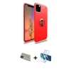 ieg™ iPhone 11 Pro Max Kılıf Yankı Form Prime - Siyah 3D Antistatik Cam Ekran Koruyucu + Rainbow Kamera Lens Koruma Cam - YL