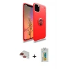 ieg™ iPhone 11 Pro Max Kılıf Yankı Form Prime - Siyah Polymer Nano Ekran Koruyucu + Pers Alüminyum Kamera Lens - KI