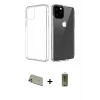ieg™ iPhone 11 Pro Max Kılıf Zirve Doku - Siyah Joko Magic 5D Hayalet Cam + Rainbow Kamera Lens Koruma Cam - GD