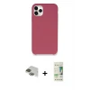 ieg™ iPhone 11 Pro Max Kılıf Zirve Modern Özel Seri - Siyah 20D Premium Cam Ekran Koruyucu + Pers Alüminyum Kamera Lens - YL