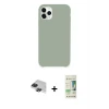 ieg™ iPhone 11 Pro Max Kılıf Zirve Modern Özel Seri - Siyah 20D Premium Cam Ekran Koruyucu + Pers Alüminyum Kamera Lens - SH