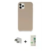 ieg™ iPhone 11 Pro Max Kılıf Zirve Modern Özel Seri - Siyah 20D Premium Cam Ekran Koruyucu + Pers Alüminyum Kamera Lens - YL