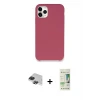 ieg™ iPhone 11 Pro Max Kılıf Zirve Modern Özel Seri - Siyah 20D Premium Cam Ekran Koruyucu + Pers Alüminyum Kamera Lens - SH