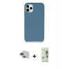 ieg™ iPhone 11 Pro Max Kılıf Zirve Modern Özel Seri - Siyah 20D Premium Cam Ekran Koruyucu + Pers Alüminyum Kamera Lens - YL