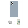 ieg™ iPhone 11 Pro Max Kılıf Zirve Modern Özel Seri - Siyah 20D Premium Cam Ekran Koruyucu + Pers Alüminyum Kamera Lens - SH