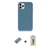 ieg™ iPhone 11 Pro Max Kılıf Zirve Modern Özel Seri - Siyah Polymer Nano Ekran Koruyucu + Metal Kamera Lens Koruma Cam - AKYL