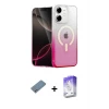 ieg™ iPhone 12 Kılıf Eksen Minimal Özel Seri - Siyah Bilvis 5in1 3D Magic Cam Ekran Koruyucu + Shine Kamera Lens Koruma Cam - GS