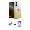 ieg™ iPhone 12 Kılıf Eksen Minimal Özel Seri - Siyah Bilvis 5in1 3D Magic Cam Ekran Koruyucu + Shine Kamera Lens Koruma Cam - GS