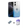 ieg™ iPhone 12 Kılıf Eksen Minimal Özel Seri - Siyah Bilvis 5in1 3D Magic Cam Ekran Koruyucu + Shine Kamera Lens Koruma Cam - GS
