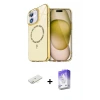 ieg™ iPhone 12 Kılıf Kıvılcım Form Prime - Siyah Bilvis 5in1 3D Magic Cam Ekran Koruyucu + Renkli Kamera Lens Koruma Cam - SI
