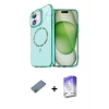 ieg™ iPhone 12 Kılıf Kıvılcım Form Prime - Siyah Bilvis 5in1 3D Magic Cam Ekran Koruyucu + Shine Kamera Lens Koruma Cam - SABE