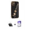 ieg™ iPhone 12 Kılıf Nova Işık Prime - Siyah Bilvis 5in1 3D Magic Cam Ekran Koruyucu + Kamera Lens Koruma Cam - SF