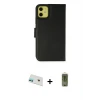 ieg™ iPhone 12 Kılıf Siluet Işık Serisi - Siyah Joko Magic 5D Hayalet Cam + Rainbow Kamera Lens Koruma Cam - YL