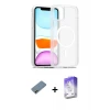 ieg™ iPhone 12 Kılıf Siluet Minimal Prime - Siyah Bilvis 5in1 3D Magic Cam Ekran Koruyucu + Shine Kamera Lens Koruma Cam - GD
