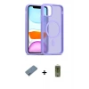 ieg™ iPhone 12 Kılıf Siluet Minimal Prime - Siyah Joko Magic 5D Hayalet Cam + Shine Kamera Lens Koruma Cam - MI