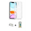 ieg™ iPhone 12 Kılıf Siluet Minimal Prime - Siyah Polymer Nano Ekran Koruyucu + Rainbow Kamera Lens Koruma Cam - MR
