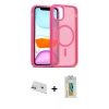 ieg™ iPhone 12 Kılıf Siluet Minimal Prime - Siyah Polymer Nano Ekran Koruyucu + Rainbow Kamera Lens Koruma Cam - MR