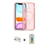 ieg™ iPhone 12 Kılıf Siluet Minimal Prime - Siyah Polymer Nano Ekran Koruyucu + Rainbow Kamera Lens Koruma Cam - MR