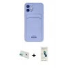 ieg™ iPhone 12 Kılıf Vadi Çizgi Prime - Şeffaf Pasifik Cam Ekran Koruyucu + Rainbow Kamera Lens Koruma Cam - YL